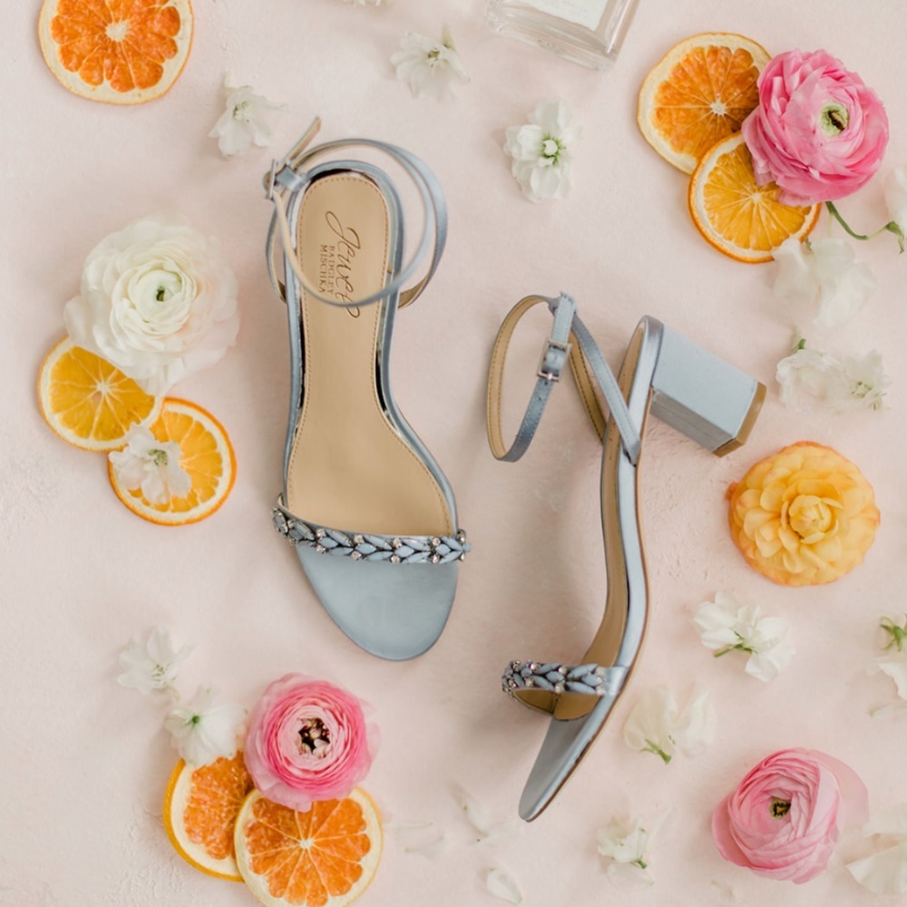Jewel by Badgley Mischka Danni Blue Block heels, 7
